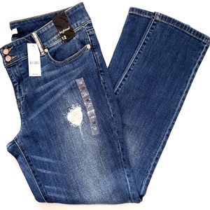 Nwt Ny & Co Boyfriend Darkwash Distressed Jeans